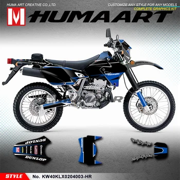 HUMAART Motocross Graphics Vehicle Виниловые Наклейки для KLX 400 R 2002 2003 2004, DRZ 400 Supermoto, DRZ 400 Enduro