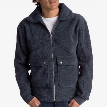 Винтажная куртка-пальто на молнии 2023 года, мужская повседневная уличная одежда, отложное однотонное пальто с карманом, осенняя и зимняя верхняя одежда