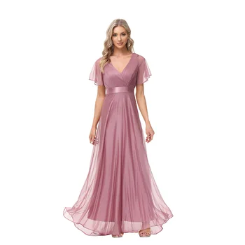 Длинное сетчатое платье с блестками, женские платья 2023, вечерние Розовые облегающие платья, вечерние платья с высокой талией, свадебные платья, вечерние платья, вечерние платья