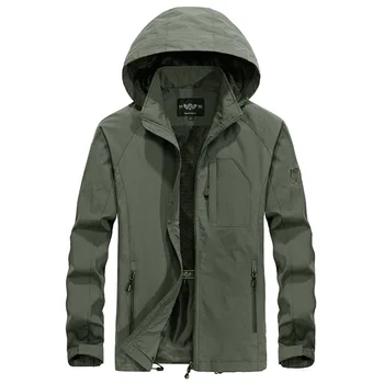 Новые мужские походные куртки M-5XL, мужская осенняя повседневная куртка, водонепроницаемая ветровка с капюшоном, пальто, Тактика, военные куртки, пальто