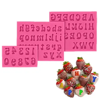 Удобная форма для конфет, антипригарные инструменты для выпечки, не содержащие BPA заглавные буквы, Силиконовая форма для помадки шоколада