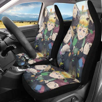 Чехлы для автомобильных сидений Tokyo Revengers Удобный комплект из 2 автомобильных передних сидений, Универсальный, Подходит для большинства седанов, Устойчивый к скольжению Грузовик