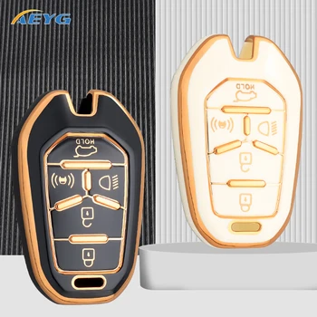 Чехол Для Ключей Автомобиля TPU Car Key Case С 5 Кнопками Дистанционного Ключа Для SsangYong 2020 G4 Rexton Protector Аксессуары